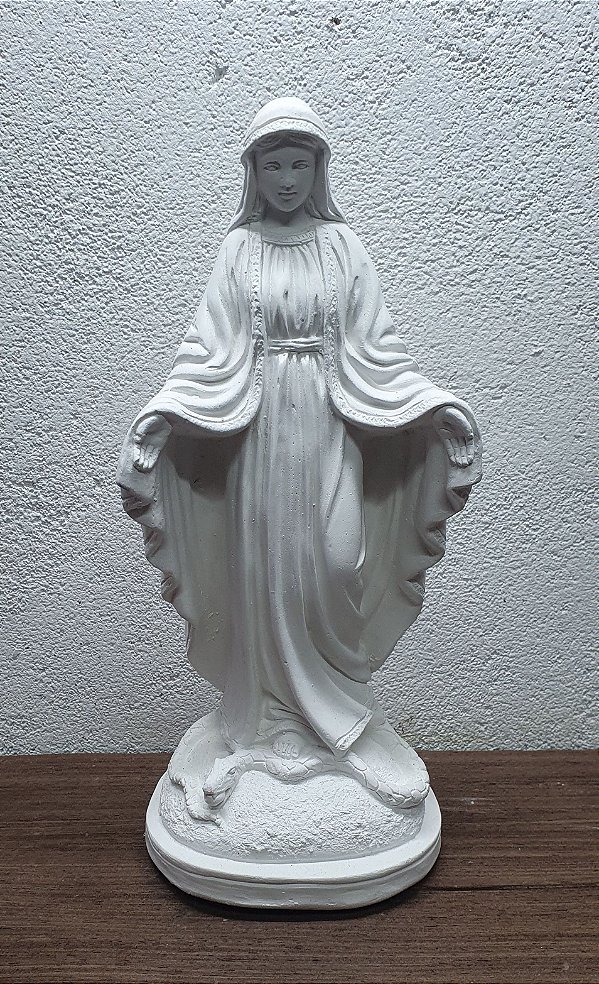 Imagem Nossa Senhora das Graças 30cm Gesso Cru