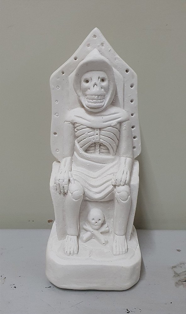 Imagem Exu Tata Caveira 15cm Gesso Cru