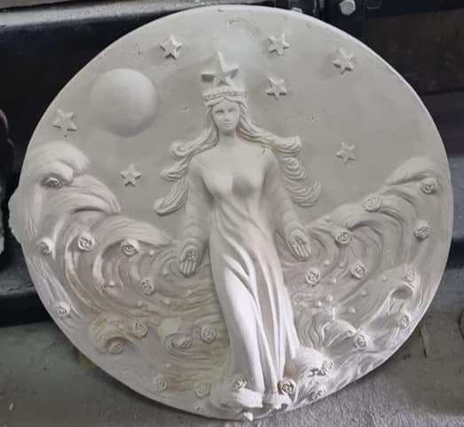 Mandala Orixá Iemanjá Diametro 35cm