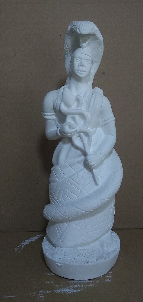 Imagem Orixá Oxumare 23cm Gesso Cru