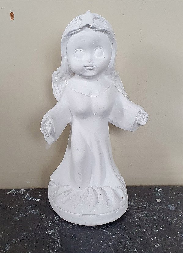 Imagem Orixá Iemanjá Baby 12cm Gesso Cru