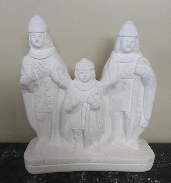 Imagem Cosme Damião 15cm Gesso Cru