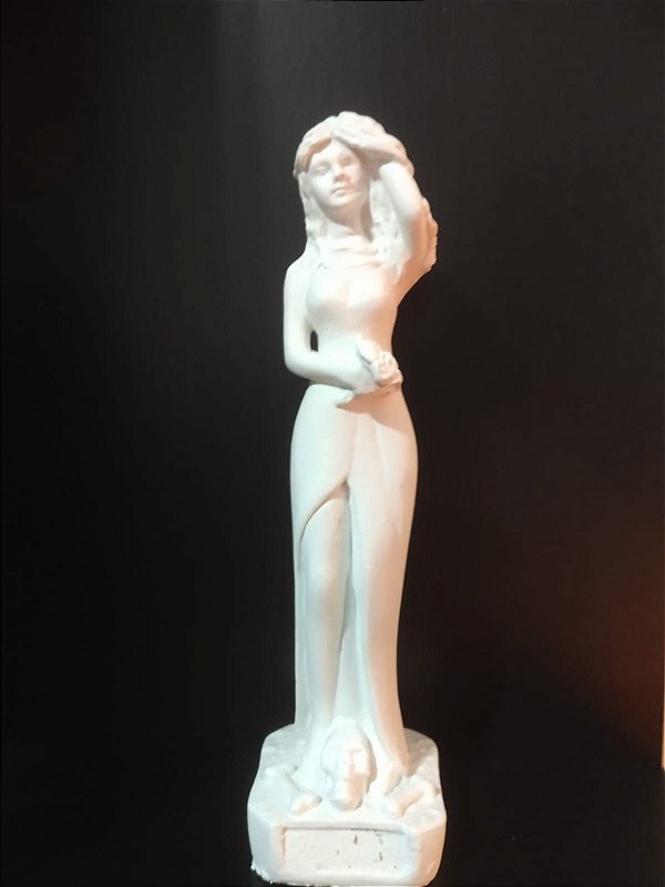 Imagem Pombagira Rosa Caveira 23cm Gesso Cru