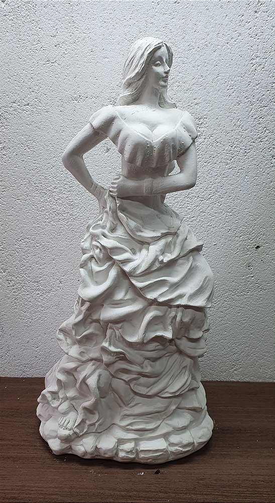 Imagem Cigana 7 Saias 40cm Gesso Cru