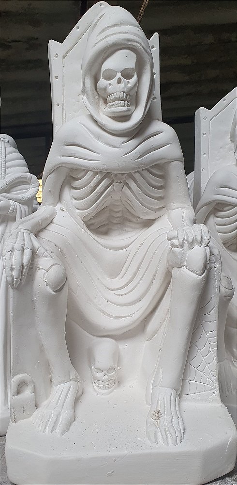 Imagem Exu Tata Caveira 40cm Gesso Cru