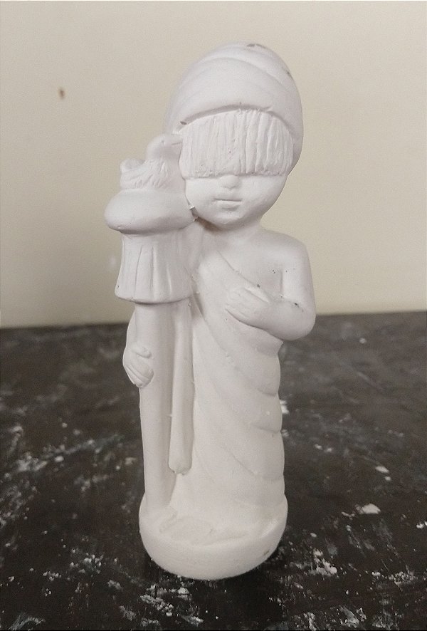 Imagem Orixá Oxalufan Baby 12cm Gesso Cru