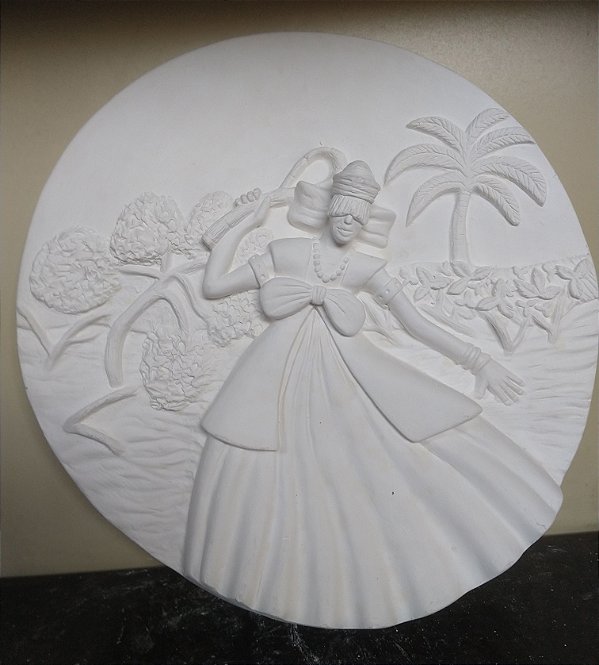 Mandala Orixá Nanã Diametro 35cm Gesso Cru