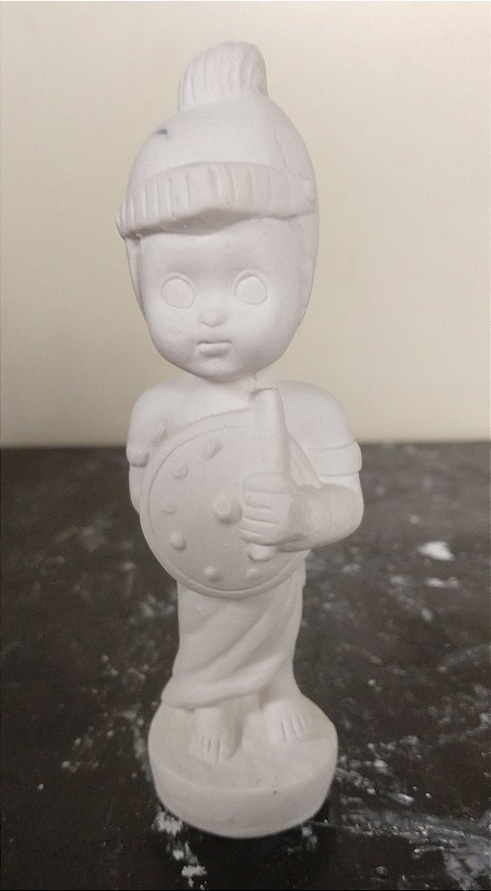Imagem Orixá Ogum Baby 12cm Gesso Cru