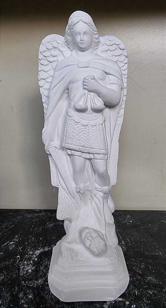 Imagem São Miguel Arcanjo 31cm Gesso Cru