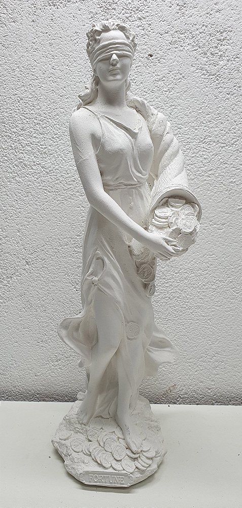Imagem Deusa da Fortuna Agatha 30cm Gesso Cru