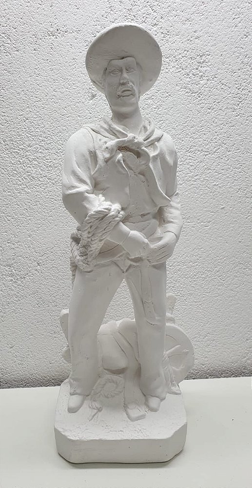 Imagem Boiadeiro 35cm Gesso Cru