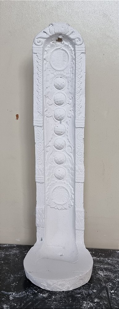 Incensário Vertical Cascata e Vareta Chakras Gesso Cru