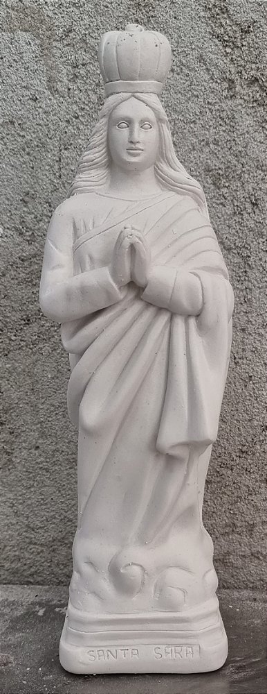 Imagem Santa Sara 23cm Gesso Cru