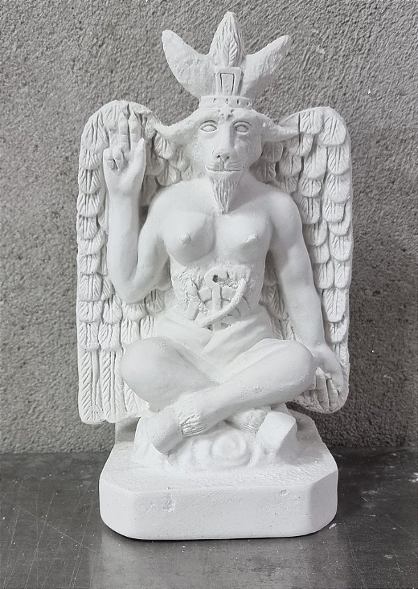 Imagem Baphomet 23cm Gesso Cru