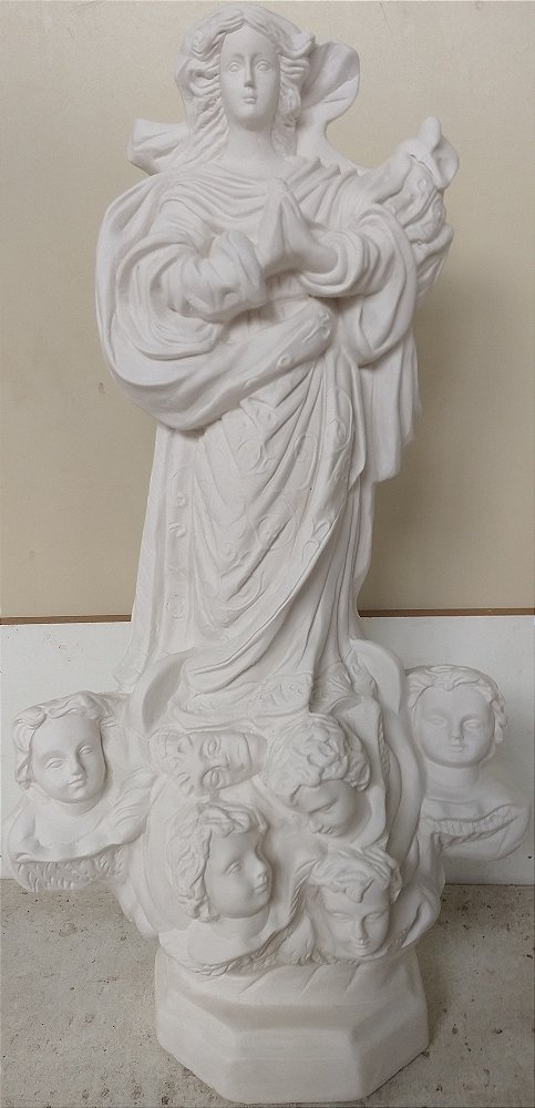 Imagem Nossa Senhora Conceição 50cm Gesso Cru