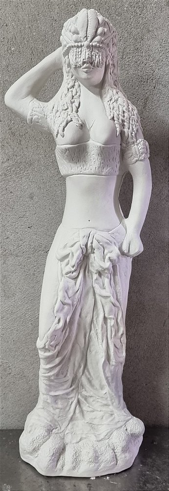 Imagem Orixá Oxum Africana 65cm Gesso Cru