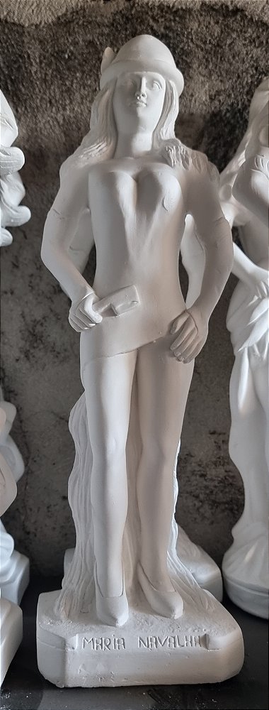 Imagem Malandra Maria Navalha 40cm Gesso Cru