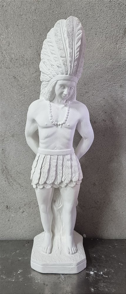 Imagem Índio Caboclo Tupinamba 55cm Gesso Cru