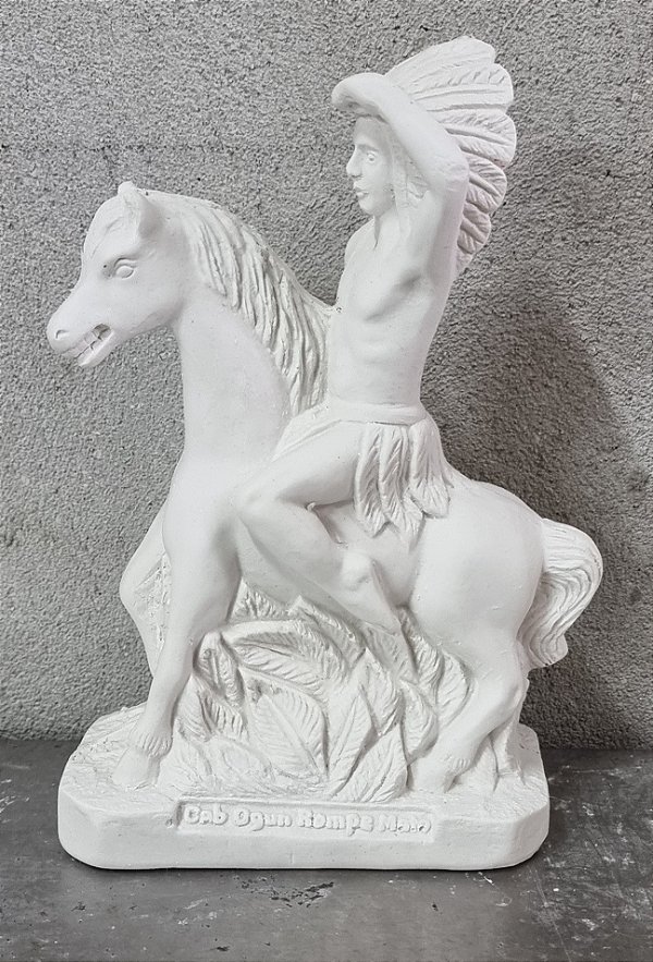 Imagem Ogum Rompe Mato 23cm Gesso Cru