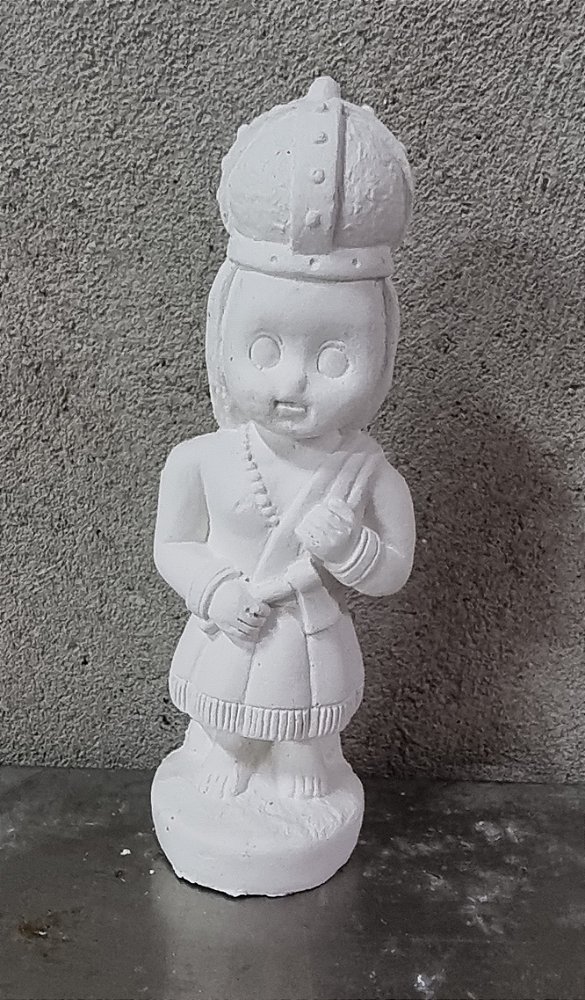 Imagem Orixá Xango Baby 12cm Gesso Cru