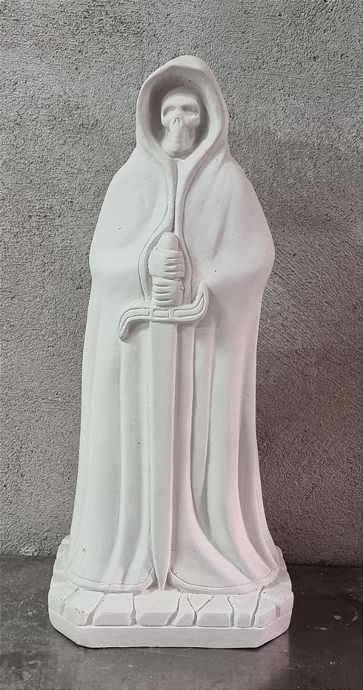 Imagem Exu Guardiao Caveira 40cm Gesso Cru