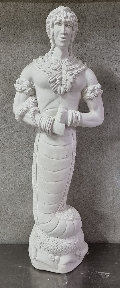 Imagem Orixá Oxumare Africano 65cm Gesso Cru