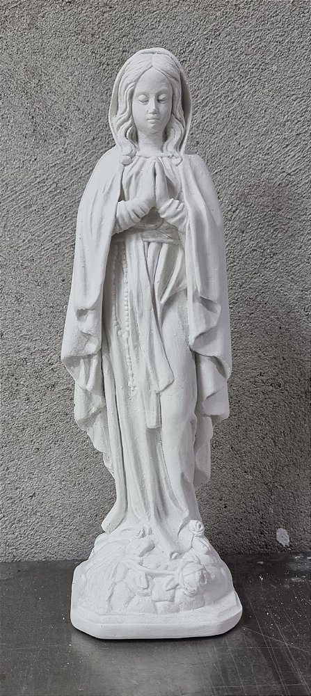 Imagem Nossa Senhora de Lourdes 25cm Gesso Cru