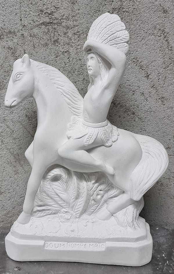 Imagem Ogum Rompe Mato 37cm Gesso Cru