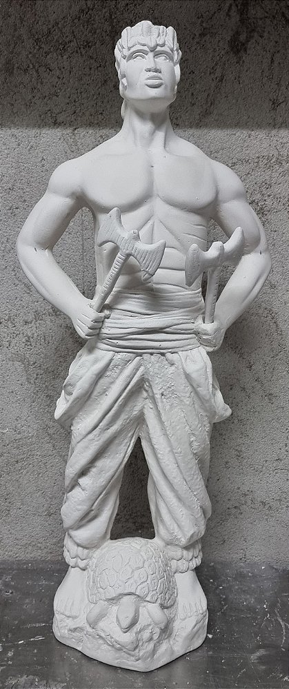 Imagem Orixá Xango Africano 65cm Gesso Cru