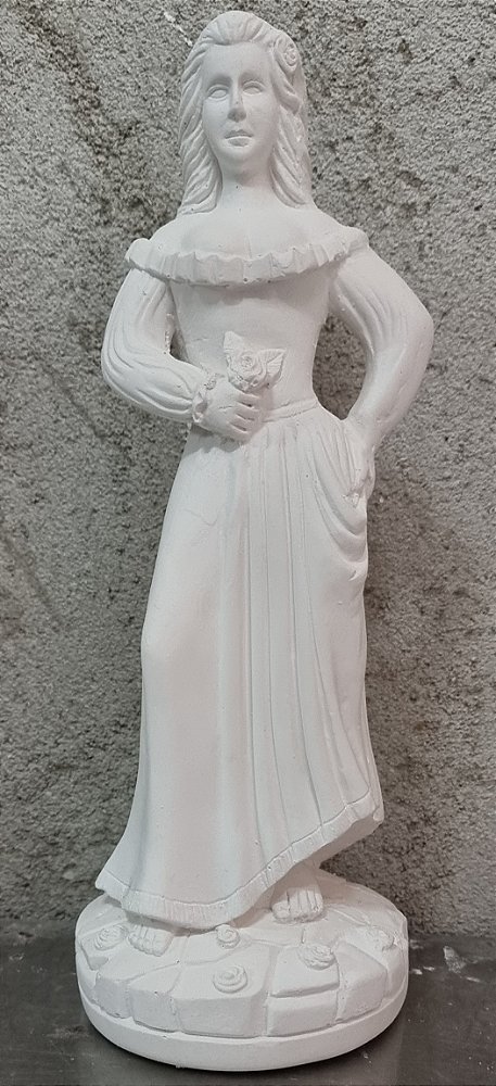 Imagem Pombagira Rosa Negra 28cm Gesso Cru