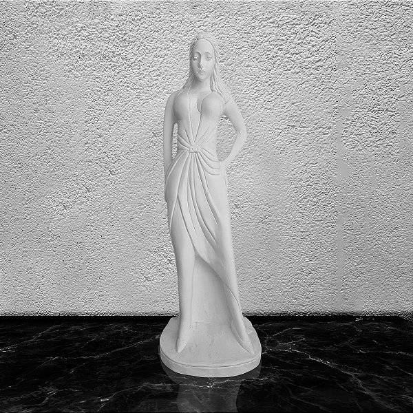 Imagem Pombagira Dama da Noite 60cm Gesso Cru