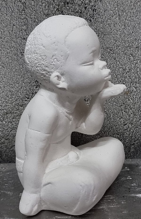 Imagem Ere Africano 17cm Gesso Cru