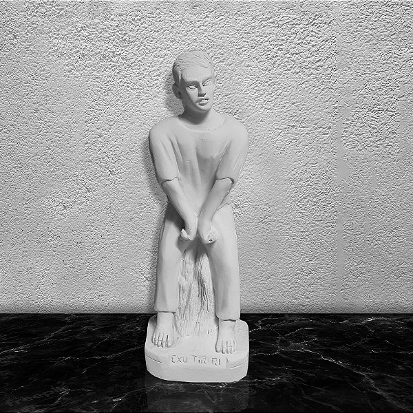 Imagem Exu Tiriri 23cm Gesso Cru