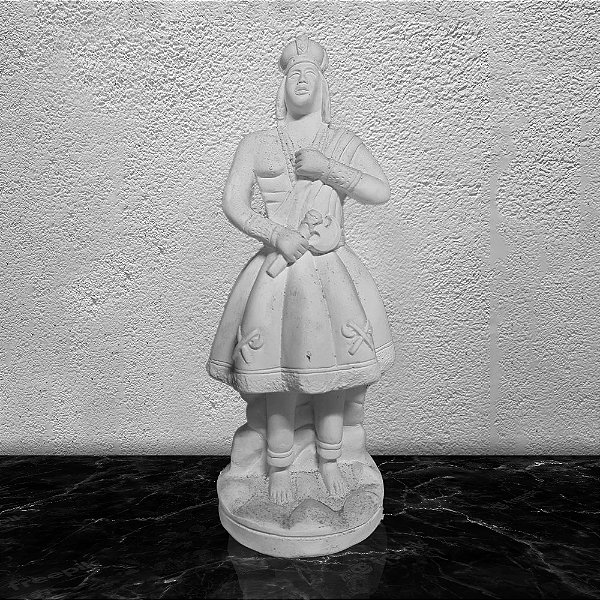 Imagem Orixá Xango Candomble 30cm Gesso Cru