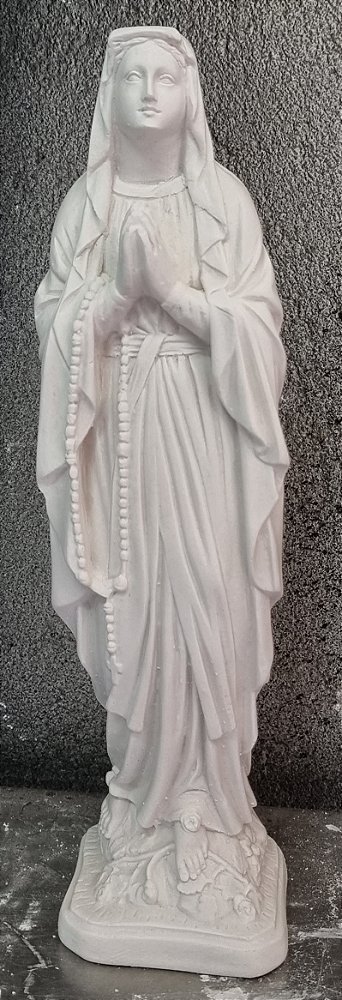 Imagem Nossa Senhora de Lourdes 30cm Gesso Cru