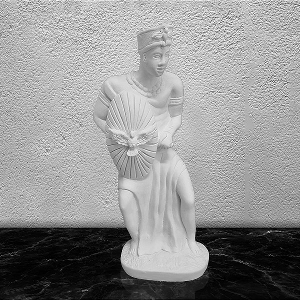 Imagem Orixá Oxalá 40cm Modelo Novo Gesso Cru
