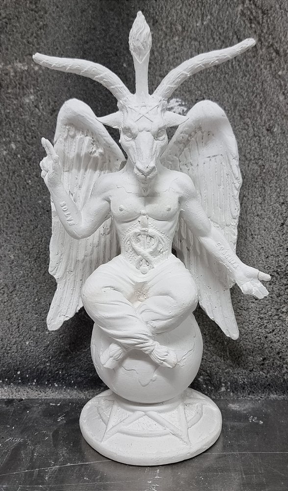 Imagem Baphomet 25cm Gesso Cru