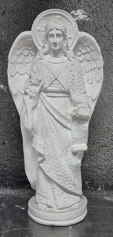 Imagem Anjo Gabriel 20cm Gesso Cru