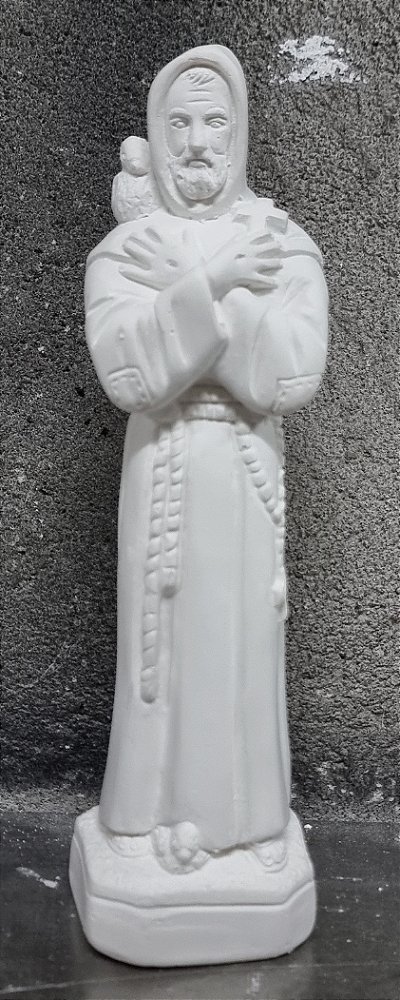 Imagem Sao Francisco de Assis 20cm Gesso Cru