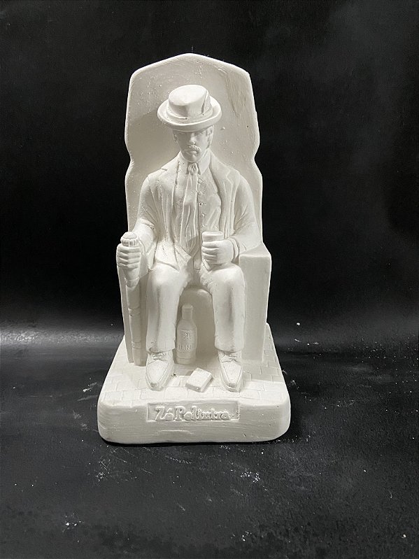 Imagem Zé Pilintra no Trono 18cm Gesso Cru