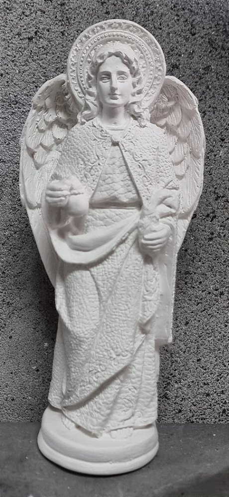 Imagem Anjo Rafael 20cm Gesso Cru