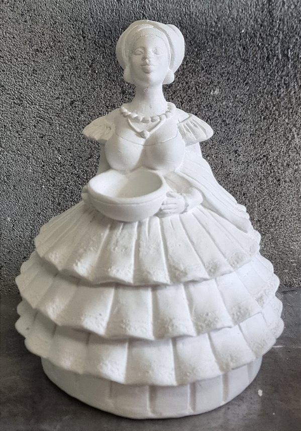 Imagem Baiana Modelo 1 25x17cm Gesso Cru