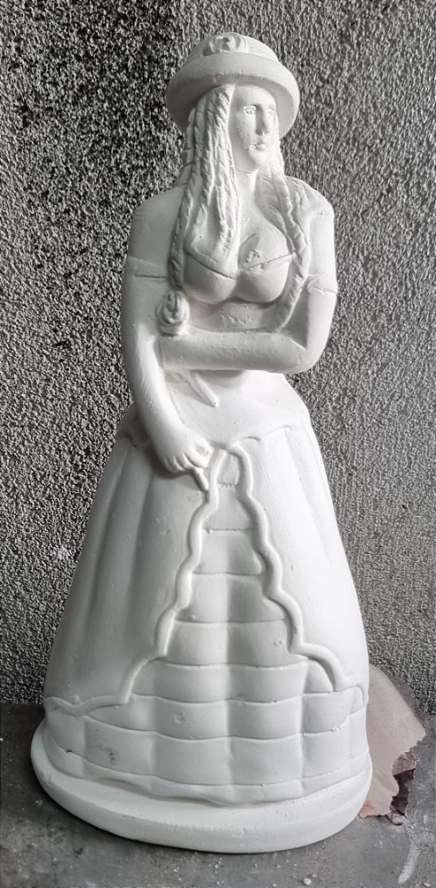 Imagem Pombagira do Cabaré 23cm Gesso Cru