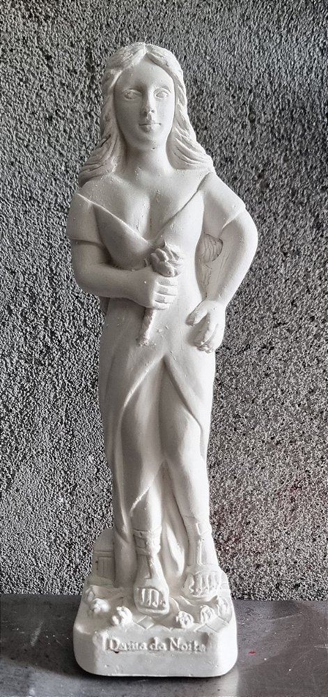 Imagem Pombagira Dama da Noite 23cm Gesso Cru