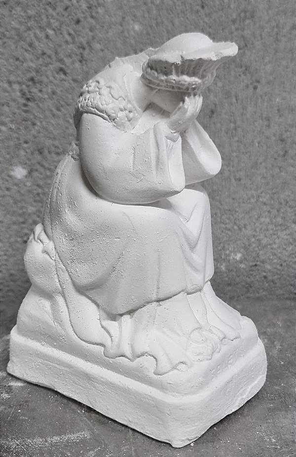 Imagem Nossa Senhora Salete Sentada 12cm Gesso Cru