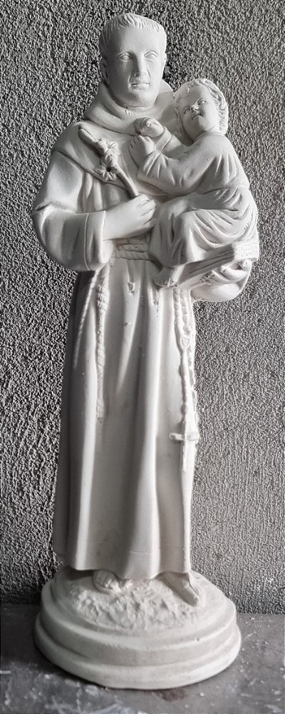 Imagem Santo Antonio 30cm Modelo 2 Gesso Cru