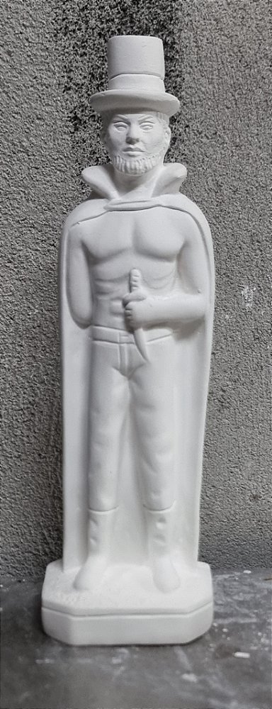 Imagem Exu Tranca Rua das Encruzilhadas 23cm Gesso Cru