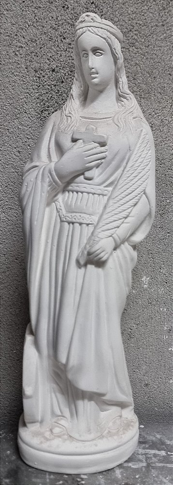 Imagem Santa Catarina 30cm Gesso Cru