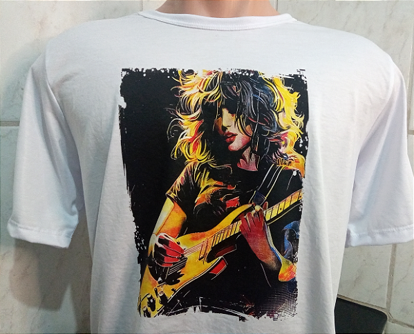 Camiseta Personalizada em Serigrafia - Guitarrista 