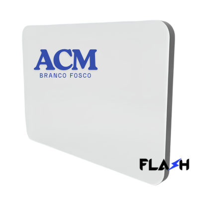Placa de ACM  1,50 m x 5,00 m